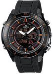 Casio EFA132PB-1AV Black Stainless Steel Edifice Black Label EFA Dual Chronograph Analog Digital Strap