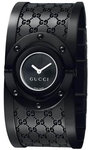Gucci YA112431 Black Stainless Steel Twirl Bangle Style