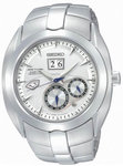 Seiko SNP029 Stainless Steel Kinetic Arctura Chronograph Link Bracelet