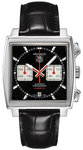 Tag Heuer CAW2114FC6177 Stainless Steel Monaco Black Dial Leather Strap Chronograph
