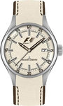 Jacques Lemans F5036C Stainless Steel Formula One Cream Dial Leather Strap Midsize