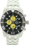 Sartego SPC53 Stainless Steel Ocean Master Diver Chronograph Black Dial