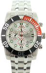 Sartego SPC61 Stainless Steel Ocean Master Diver Chronograph Silver Tone Dial