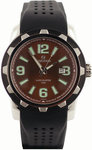 Sartego SQQ43 Stainless Steel Landmaster Brown Dial Rubber Strap