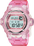 Casio BG169R-4 Clear Resin Pink Baby G Strap White Buckle