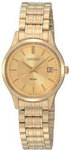 Seiko SXDC40 Gold Tone Stainless Steel Dress Quartz Link Bracelet