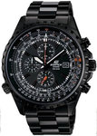 Casio EF527BK-1A Stainless Steel Edifice Black Label Black Dial Tachymeter