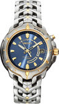 Seiko SKA096 Two Tone Stainless Steel Windward Kinetic Blue Dial
