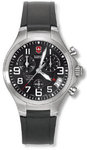 Swiss Army 241330 Stainless Steel Base Camp Black Dial Chronograph Rubber Strap