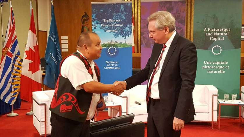 Rob Thomas of the Esquimalt Nation with NCC CEO Dr. Mark Kristmanson