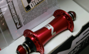 NS Bikes Afterburner front hub - Red