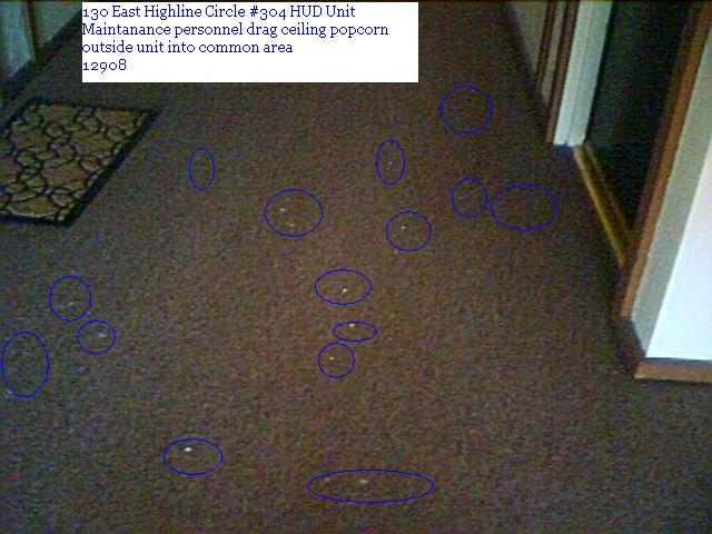 HPIM0809-_In_front_of_Unit_304__popcorn_from_ceiling_of_unit_304.JPG
