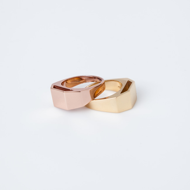 Gabriela Artigas Rose Gold Cut Out Pedestal Ring