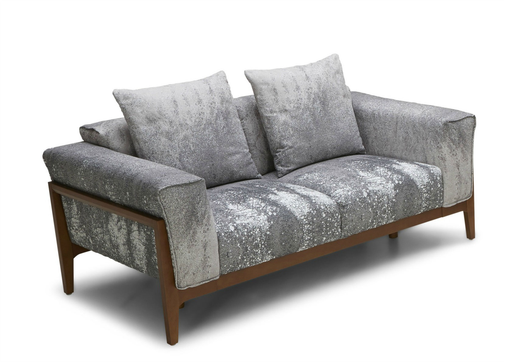 Dove Fabric Sofa With Solid Wood Frame Not Just Brown