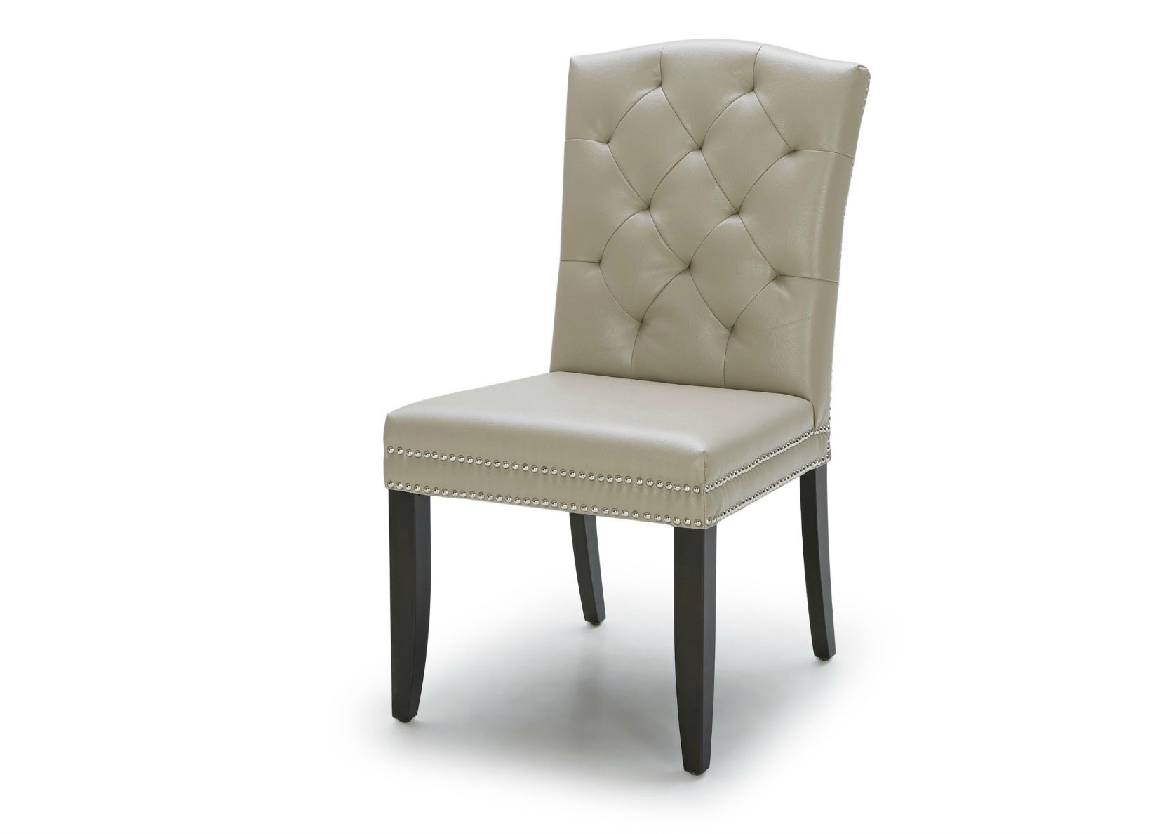 Dining Chair With Tufting & Silver Studs Not Just Brown