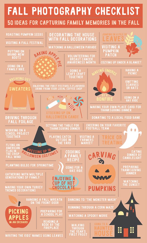 50 Fall Photography Ideas for Families Infographic