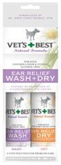 Veterinarian's Best Ear Relief Wash Dry 2pk