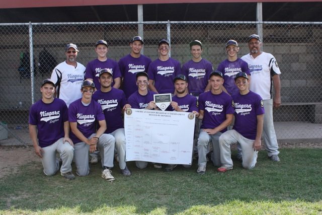 Submitted Photo
Niagara reached the semifinals of the Wisconsin American Legion Class A state baseball tournament in Clintonville. Team members, front row, from left: Landen Kaldor, Trey Doda, Ethan Blagec, Kevin Evosevich, Hunter Kaldor, Hunter Riley and Seth Polfus. Back row: coach Jim Bal, Nate Krueger, Ben Snyder, Justin Bal, Joe Murvich, Micah Wilson and manager Dale Blagec. The players are from Niagara, Norway, North Central and Florence school districts.