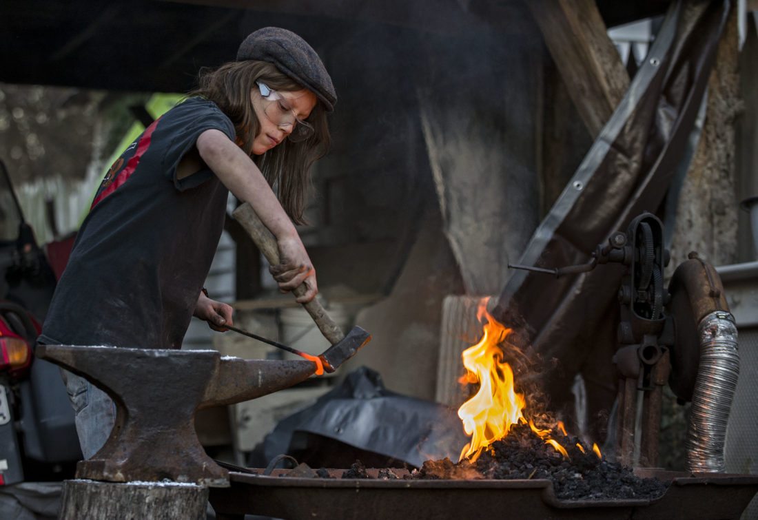 metal by hand Teenager dabbles in ancient art of blacksmithing