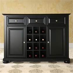 Buy kitchen buffets and sideboards - Alexandria Buffet Server / Sideboard Cabinet with Wine Storage - Black - KF42001ABK