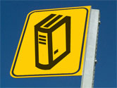 sign with reference book