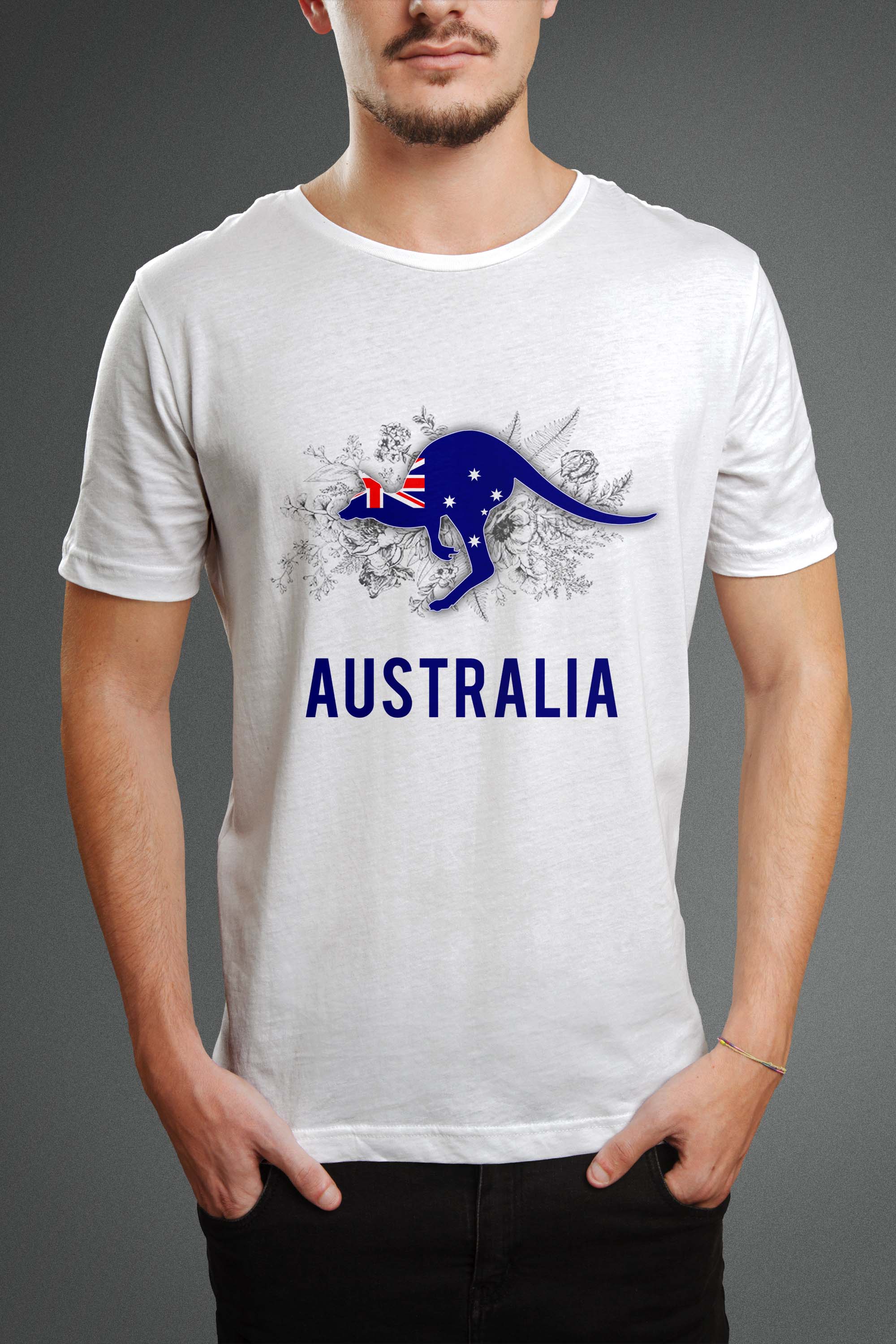 Origin Clothing Australia Kangaroo with Flag ShortSleeve Unisex TShirt