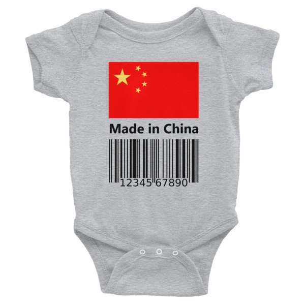 Origin Clothing Made in China Infant Bodysuit