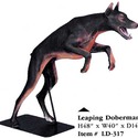 Leaping Doberman Dog 48