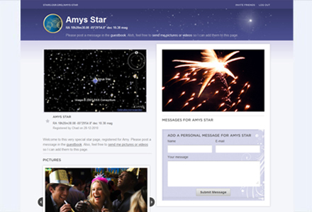 Example of a New Year's Gift Star Page