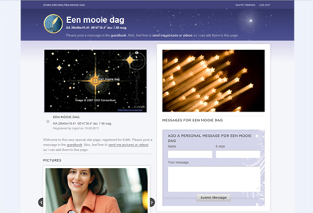 Example of a Secretary's Day Gift Star Page