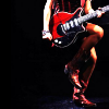 red gibson guitar