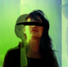 sarah connor with a black bar over her eyes