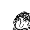Dorky squinty smile