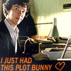 Sherlock with a laptop "I just had this plotbunny"