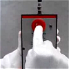 pushing the red button