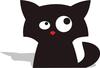 puzzled black cat