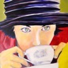 Portrait of a girl sipping coffee by Florence