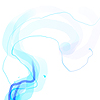 Blue trails of magic. Art by makani.