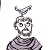 Sketch!St. Francis, with a small bird on his head