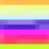 Nothing special; just a pixelated rainbow.