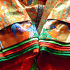 close-up of junihitoe sleeves