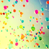 Colourful balloons in the sky