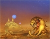 thuvia with banth (six-legged lion)