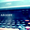 Typewriter with the name, "argosy"