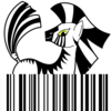 A barcode and a zebra