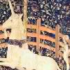 Unicorn surrounded by a fence