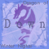 a purple dragon, text: 'dragon of winter nights'