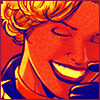 Black Canary, smiling.