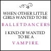 other girls; ballet dancers. Me; flying unicorn