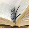book and glasses